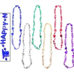 Assorted Happy New Year Bead Necklace