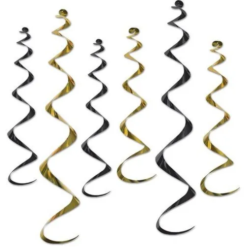 Black and Gold Twirly Whirlys