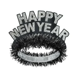 Black and Silver New Year Fringed Tiara