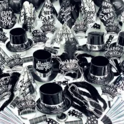 Black and Silver Party Kit for 100