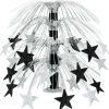 Black and Silver Star Cascade Centerpiece
