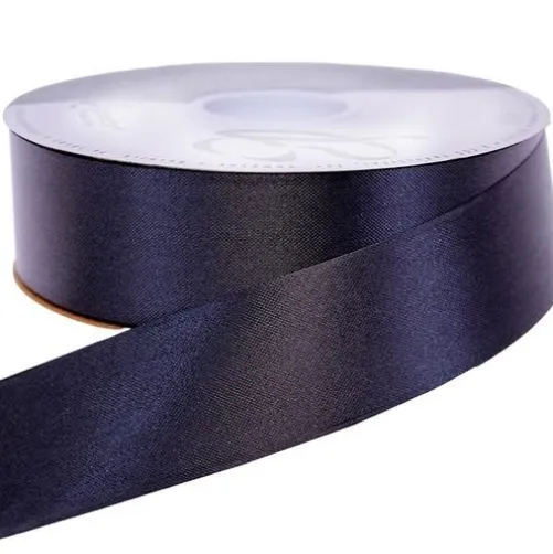 Black Flora Satin Ribbon