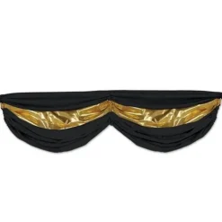 Black & Gold Fabric Bunting