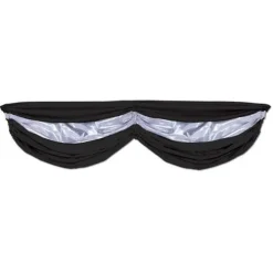 Black & Silver Fabric Bunting