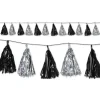 Black Silver Tassel Garland