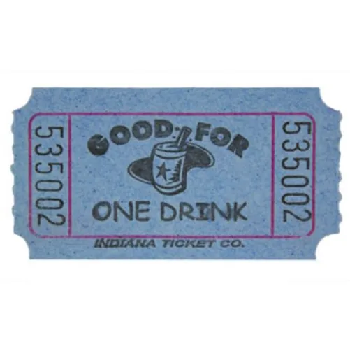 Blue Drink Ticket Roll