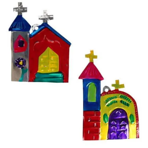 Chapel Tin Ornament