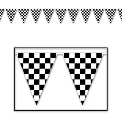 Checkered Flag Pennant Banner