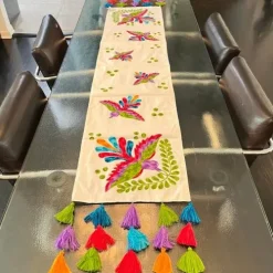 Colorful Bird Table Runner