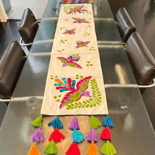 Colorful Bird Table Runner