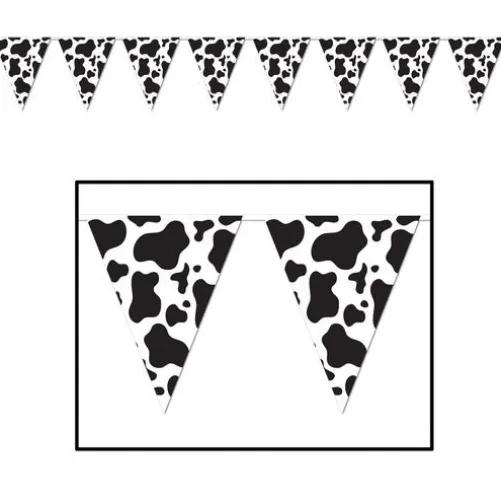 Cow Print Pennant Banner