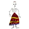 Dama with Skirt Tin Ornament