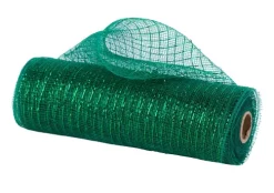Emerald Green Metallic Mesh Roll
