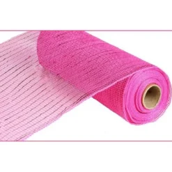 Extra Wide Hot Pink Metallic Mesh Roll