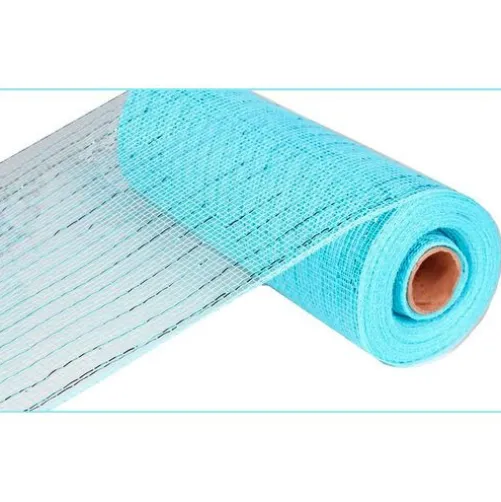 Extra Wide Turquoise Metallic Mesh Roll