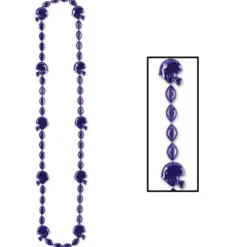 Football Beads Purple Necklace