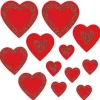 Glittered Hearts Cutouts