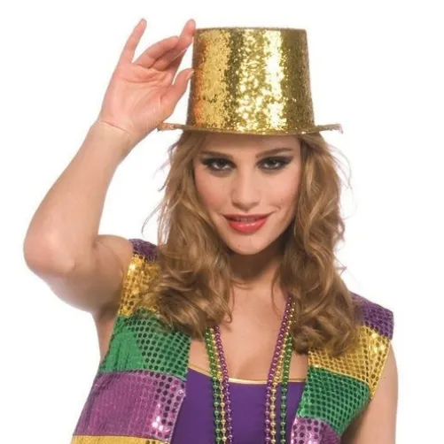 Glitter Top Hat- Gold