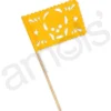Golden Yellow Sugar Skull Flag