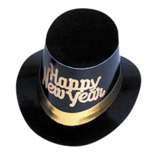 Gold Happy New Year Top Hat