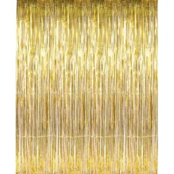 Gold Metallic Fringe Curtain