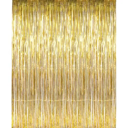 Gold Metallic Fringe Curtain
