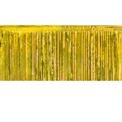 Gold Metallic Fringe Table Skirt