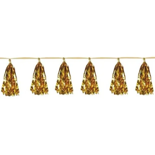 Gold Metallic Tassel Garland
