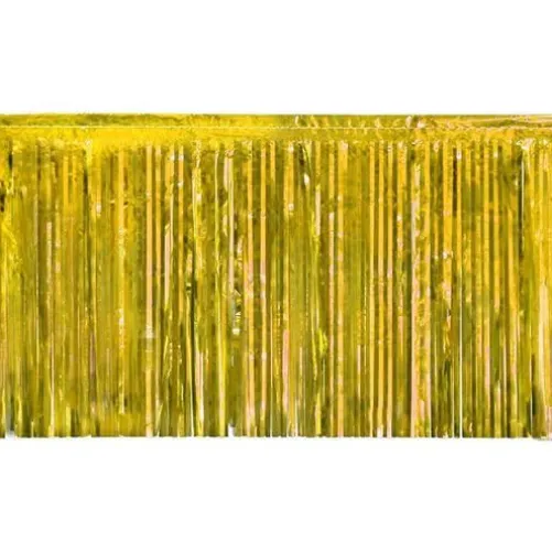 Gold Tinsel Fringe Drape