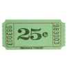 Green 25 Cent Ticket Roll