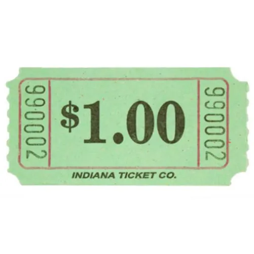 Green Dollar Ticket Roll
