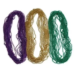 Green, Gold, Purple Metallic Bead Necklaces
