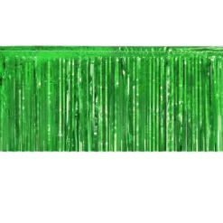 Green Metallic Fringe Table Skirt