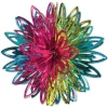 Hot Pink, Light Green, and Turquoise Metallic Starburst