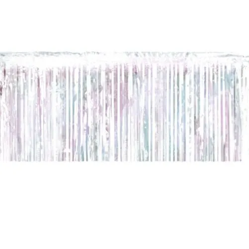 Iridescent Metallic Fringe Table Skirt