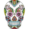 Lace Sugar Skull Sticker