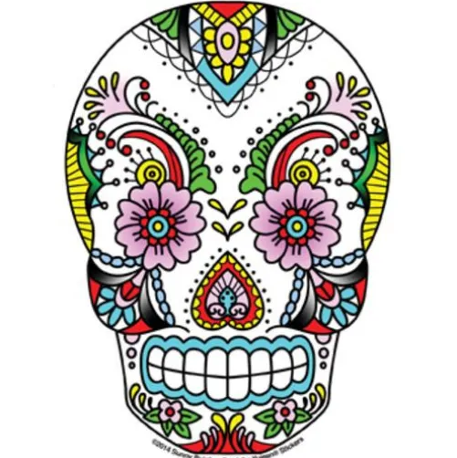 Lace Sugar Skull Sticker
