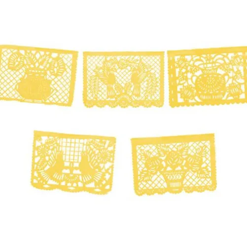 Large Golden Yellow Papel Picado