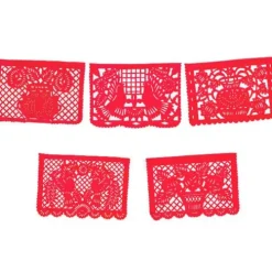 Large Red Papel Picado