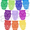 Large Sugar Skull Paper Picado