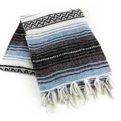 Light Blue Mexican Blanket