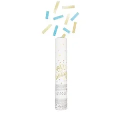 Lt Blue and Gold Confetti Wand