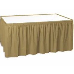 Metallic Gold Table Skirt