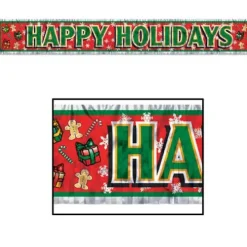 Metallic Happy Holidays Banner