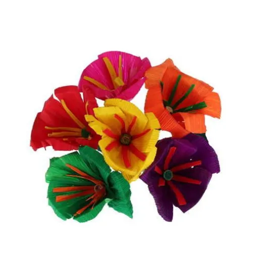 Multicolor Pansy Cornhusk Flowers