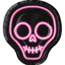 Neon Light Skeleton Shape Plates