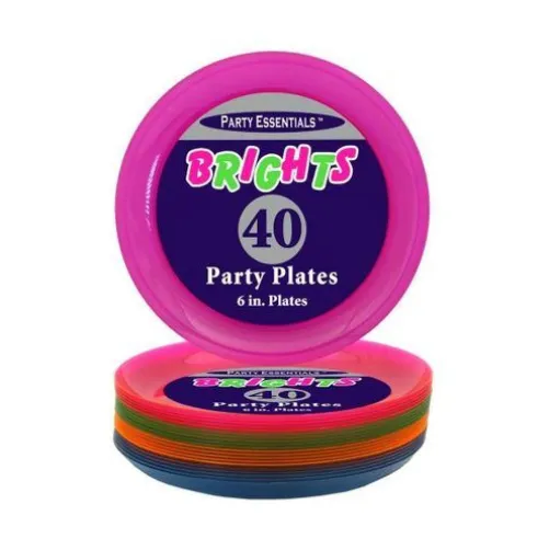 6' Neon Party Plates