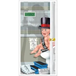 New Year Restroom Door Cover