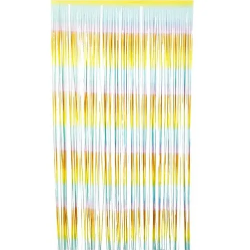 Ombre Rainbow Fringe Party Curtain