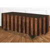 Orange and Black Metallic Table Skirt